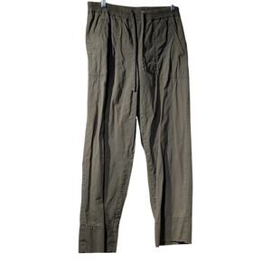 J. Jill Olive Brown Draw String Elastic Waist Cotton Stretch Pant Womens Sz S